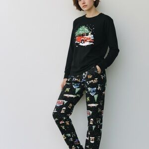 NEW! Old Navy Kids Christmas Holiday Two Piece Pajama Set XL (12 )